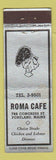 Matchbook Cover - Roma Cafe Portalnd ME WEAR