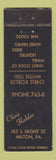 Matchbook Cover - Chris Kobler Restaurant Milton PA WEAR