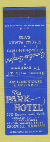 Matchbook Cover - Park Hotel Knoxville TN