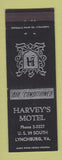 Matchbook Cover - Harvey's Motel Lynchburg VA