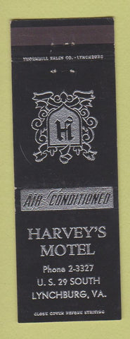 Matchbook Cover - Harvey's Motel Lynchburg VA
