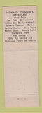 Matchbook Cover - Harvey's Motel Lynchburg VA