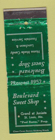 Matchbook Cover - Boulevard Sweet Shop St Louis MO WEAR