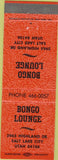 Matchbook Cover - Bongo Lounge Salt Lake City UT orange