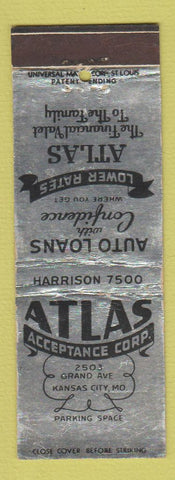 Matchbook Cover - Atlas Acceptance Corp Kansas City MO