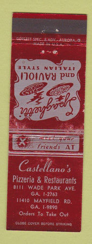 Matchbook Cover - Castellano's Pizza Restaurants Cleveland OH WEAR
