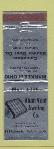 Matchbook Cover - Aluminum Vent Awning Company Columbus OH