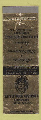 Matchbook Cover - Little Rock Abstract Company AR WEAR