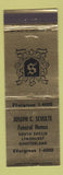 Matchbook Cover - Joseph Schulte Funeral Home South Euclid OH
