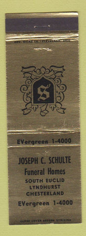 Matchbook Cover - Joseph Schulte Funeral Home South Euclid OH