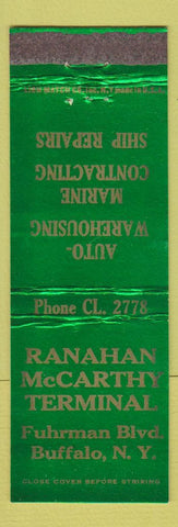 Matchbook Cover - Ranahan McCarthy Terminal Buffalo NY