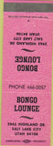 Matchbook Cover - Bongo Lounge Salt Lake City UT pink