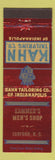 Matchbook Cover - Kammer's Men's Shop Sanford NC Kahn Tailoring