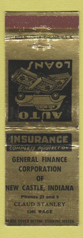 Matchbook Cover - General Finance Corp New Castle IN