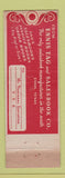 Matchbook Cover - Ennis Tag and Salesbook Ennis TX WEAR