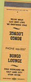 Matchbook Cover - Bongo Lounge Salt Lake City UT peach