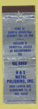 Matchbook Cover - H&S Metal Polishing Cleveland OH WEAR