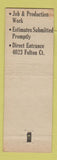 Matchbook Cover - H&S Metal Polishing Cleveland OH WEAR