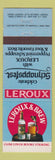 Matchbook Cover - Leroux & Brew Beer New York City
