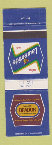 Matchbook Cover - Molson Brador Beer Laurentide QC WEAR