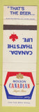 Matchbook Cover - Molson Canadian Lager Beer Canada