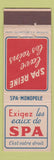Matchbook Cover - Spa Reine Beverage Belgium drink