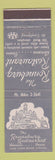 Matchbook Cover - Ronneburg Restaurant Amana IA