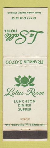 Matchbook Cover - LaSalle Hotel Chicago IL WEAR