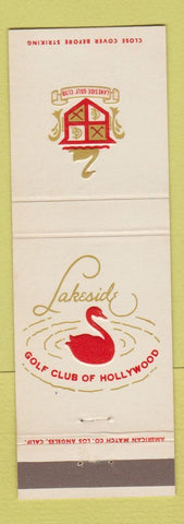 Matchbook Cover - Lakeside Golf Club Hollywood CA