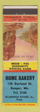 Matchbook Cover - Home Bakery Bangor MD WORN