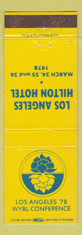Matchbook Cover - Los Angeles Hilton Hotel WYBL Conference 1978 CA