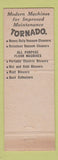 Matchbook Cover - Tornado Cleaning Equipment Chicago IL 1954