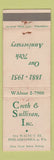 Matchbook Cover - Creth & Sullivan Philadelphia PA 1951 insurance WEAR