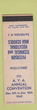 Matchbook Cover - Paterson Technical Vocational High Schools 1949 Paterson NJ