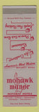 Matchbook Cover - Mohawk Manor Motor Hotels Syracuse Buffalo Rochester NY