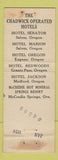 Matchbook Cover - Chadwick Hotels Grants Pass Eugene Medford Salem OR