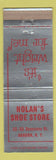 Matchbook Cover - Wright Shoes Nolan's Auburn NY
