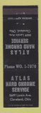 Matchbook Cover - Atlas Hard Chrome Service Cleveland OH
