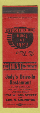 Matchbook Cover - Jody's Drive In Restaurant