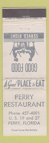 Matchbook Cover - Perry Restaurant Perry FL