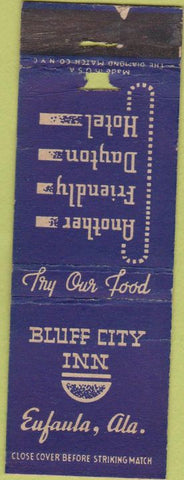 Matchbook Cover - Bluff City Inn Eufaula AL WORN