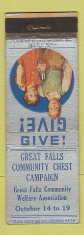 Matchbook Cover - Great Falls Community Chester