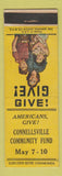 Matchbook Cover - Connellsville Community Fund