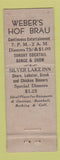 Matchbook Cover - Silver Lake Inn Clementon NJ