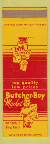 Matchbook Cover - Butcher Boy Market Long Beach CA Grocery