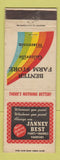 Matchbook Cover - Janney Best Paints Benter Fram Store Galesville WI