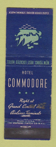 Matchbook Cover - Commodore Hotel New York City WORN