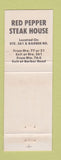 Matchbook Cover - Red Pepper Steak House Norton OH