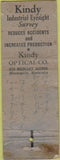 Matchbook Cover - Kindy Optical Co Minneapolis MN WORN
