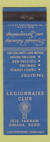Matchbook Cover - Legionnaire Club Omaha NE